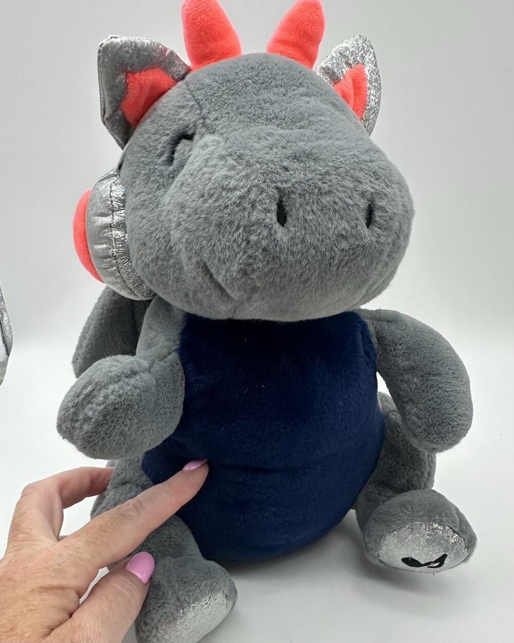 FAO Schwarz Glow Brights Plush Dragon LED Lights & Sound Stuffed Animal Toy EUC